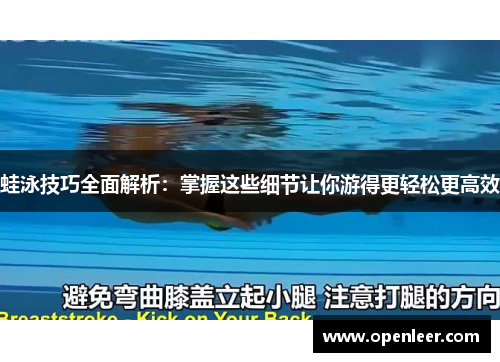 蛙泳技巧全面解析：掌握这些细节让你游得更轻松更高效